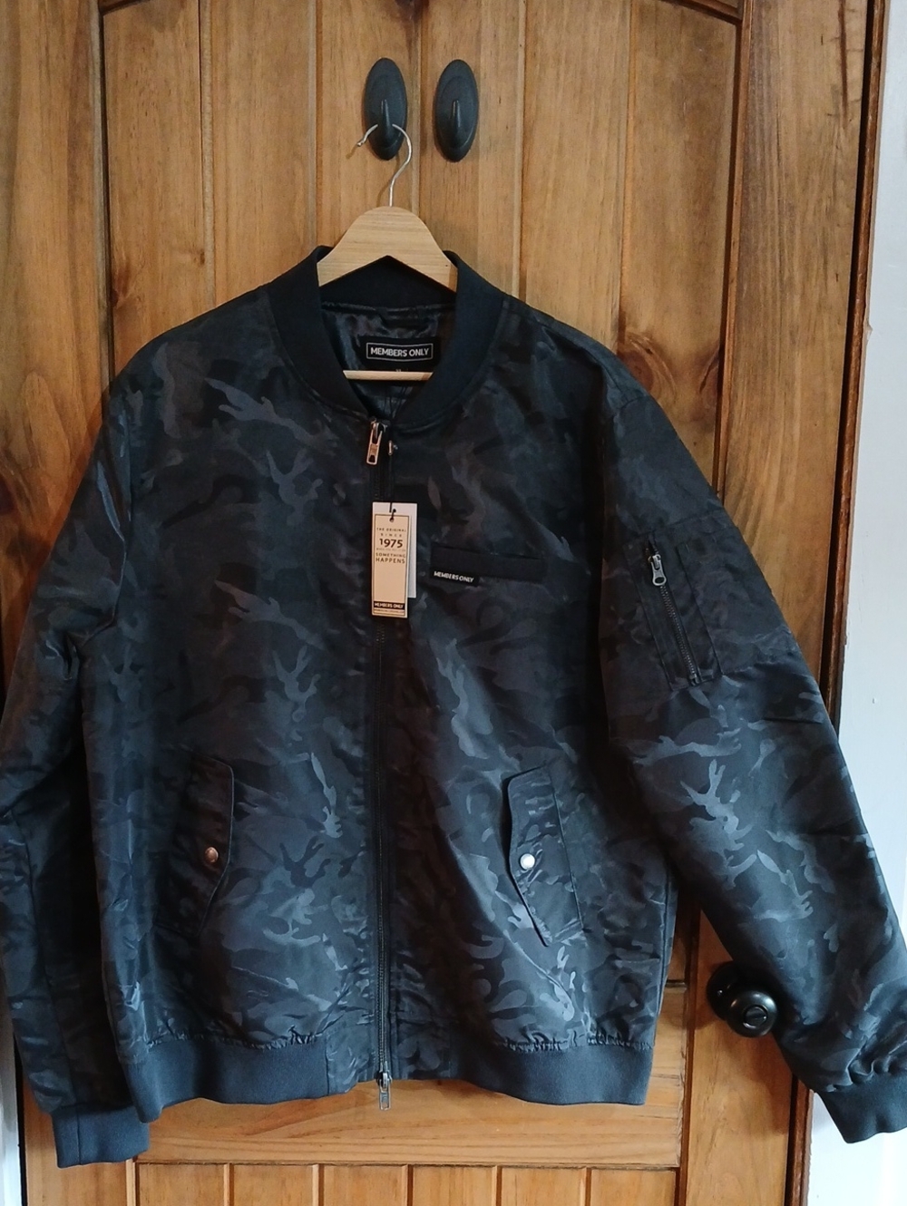 Members Only Camo Bomber Jacket - XL